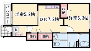 播州赤穂駅 徒歩18分 1階の物件間取画像